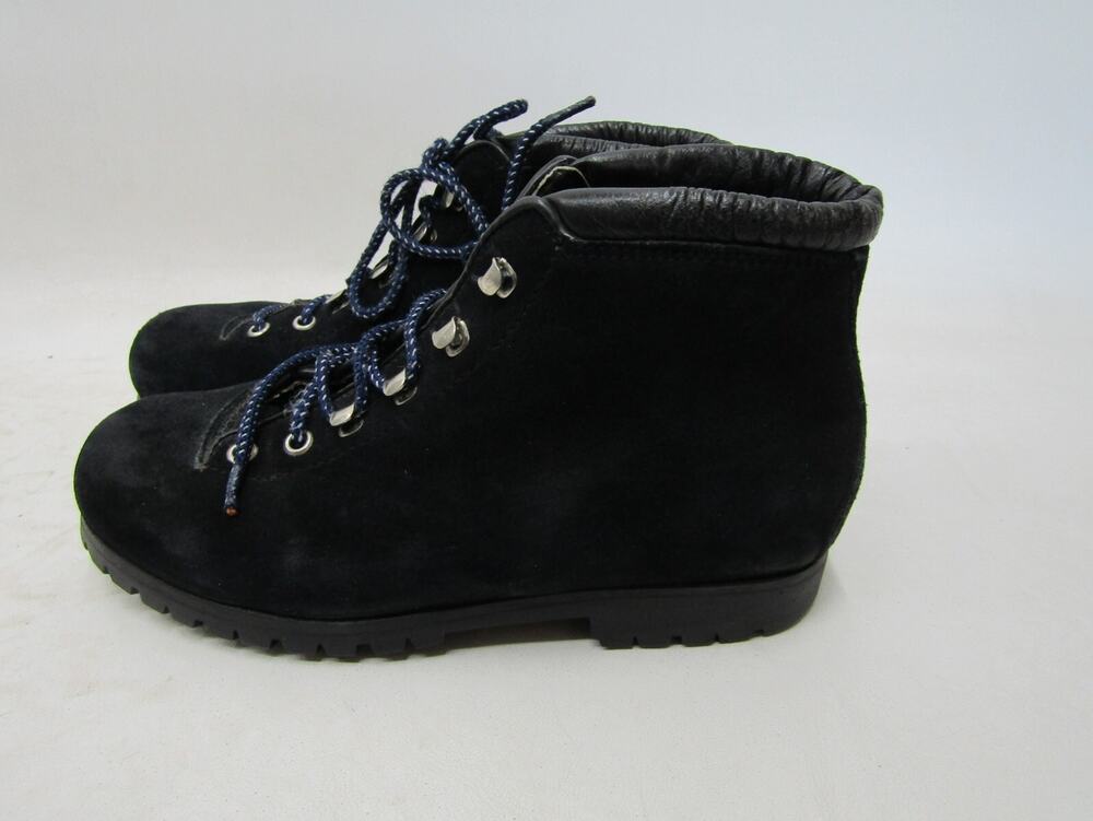 The Alps Womens Size 7 N Narrow Width Black Suede Hiking Mountaineering Boots